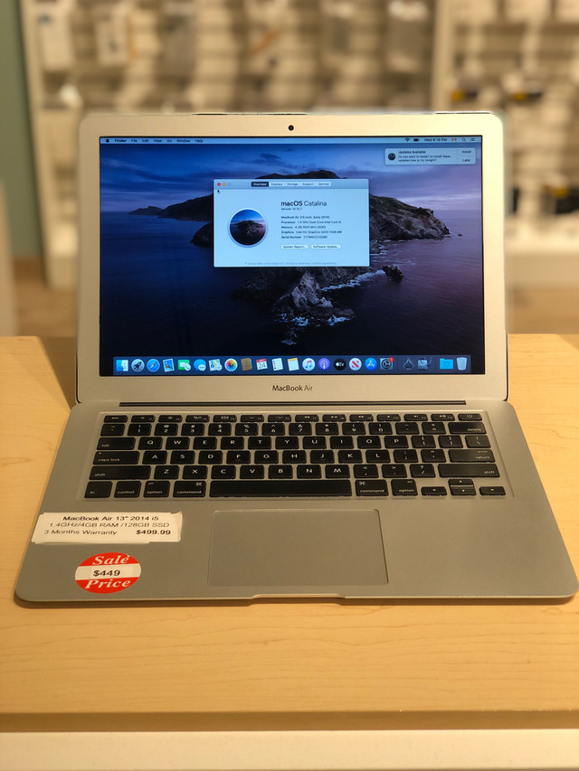 MacBook Air 13 “ 2014 i5/4GB/128GB comes with 6 months warranty  in Laptops in Windsor Region