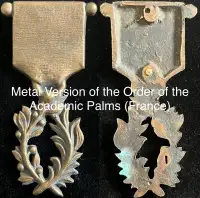 Metal Version of the Order of the Academic Palms