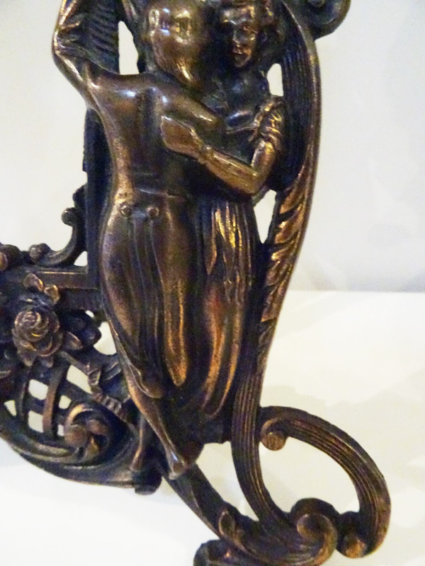 CAST IRON Picture Frame 19thC colonial Victorian MARKED cherub in Arts & Collectibles in Brantford - Image 4