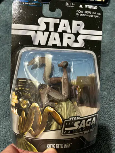 Star Wars rare cantina alien Kitik Keed’kak. Sealed in mint condition. A must have for your Cantina...