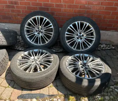 Selling a Set of OEM 20” Lincoln MKX Rims On All season tires. Tires are done Bolt Pattern 5x108 Cam...