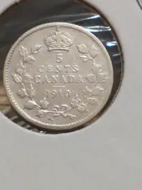 1910 XF Canada Edward VII .925 silver 5 cents coin KM #10