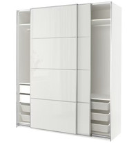 IKEA PAX Wardrobe combination with sliding glass door