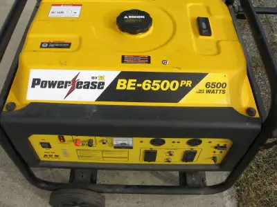 POWER GENERATOR BE 6500PR POWER EASE in brand new condition. This unit has only been run for about a...