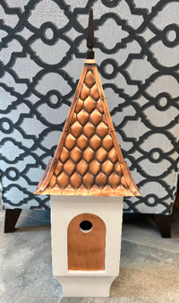 Large Copper Top Bird House