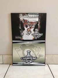 PITTSBURGH PENGUINS SIDNEY CROSBY STANLEY CUP LAMINATED PRINTS 