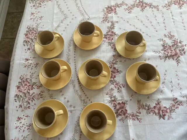 Yellow Tea Cup Saucer Set