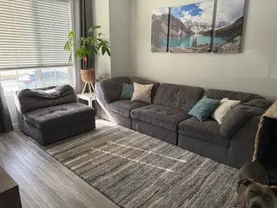 Grey Fabric Sectional, View more