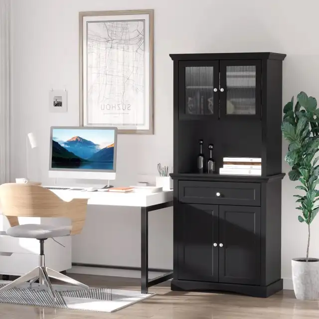 71” Tall Colonial Style Kitchen Pantry Storage Cabinet W/ Adjust in Bookcases & Shelving Units in Markham / York Region - Image 8