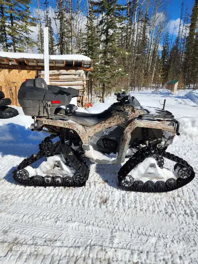 2015 can am outlander xt 800r with snow tracks , plow ,heated grips ,power steering ,3500 pound winc...