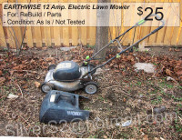 ~ EARTHWISE Electric Lawn Mower 3 in 1 12 Amp AS IS ~