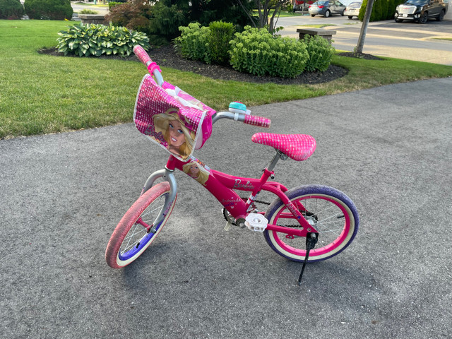 Barbie bike 16” with matching jewel bell and Barbie helmet in Other in Markham / York Region - Image 3