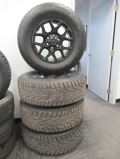 P275/65R18 UNIROYAL / Snow tires and Alloy Rims package. Come off 2022 Ram 1500.
