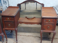 3 piece antique dresser armoire set