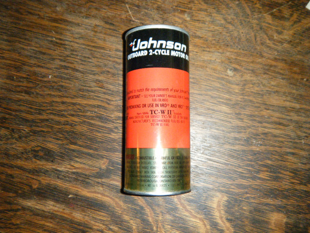 Johnson Outboard 2 cycle Motor Oil Can in Boat Parts, Trailers & Accessories in Oakville / Halton Region