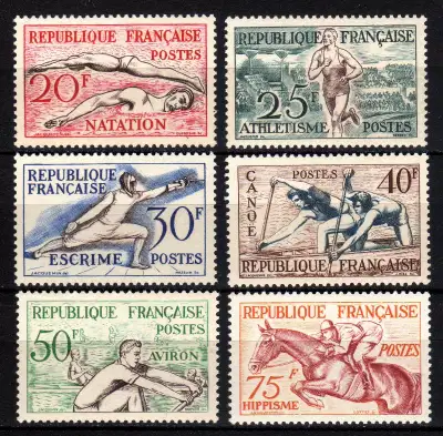 TIMBRES DE FRANCE SÉRIE JEUX OLYMPIQUES DE 1953, View more