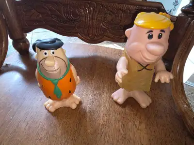 vintage original Fred and barney Flintstones figures , View more