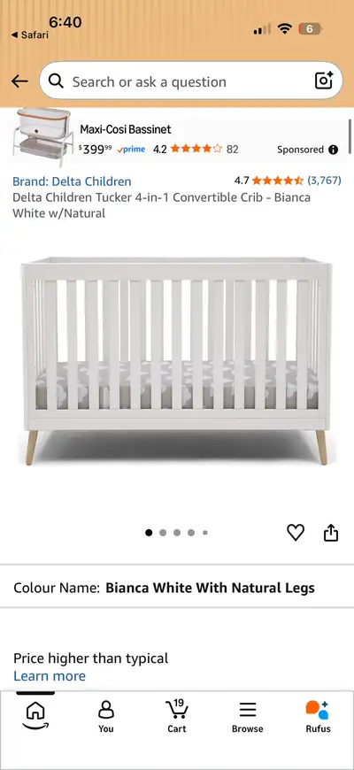 New in box Delta 4 in 1 crib Never been opened. Box is damaged. $40 OBO. Pick up only in south Londo...