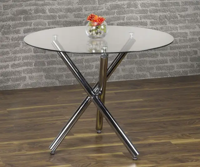 Moving Out Sale !!! Round Glass Dining Table in Dining Tables & Sets in Hamilton - Image 2