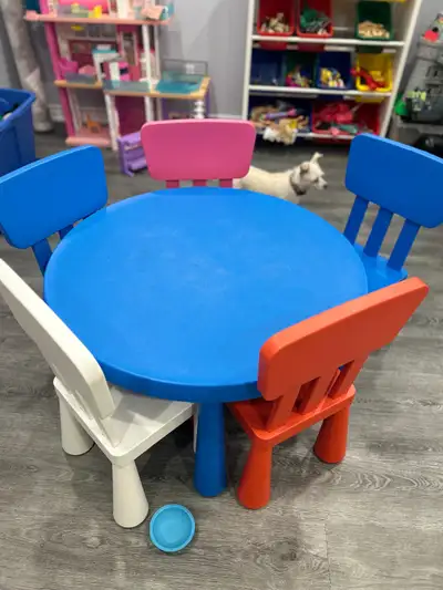 IKEA children’s round table with five chairs, View more