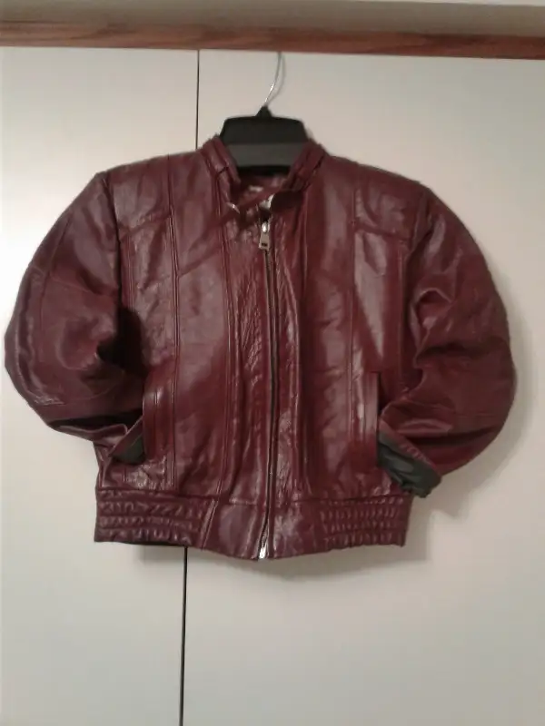 Genuine Leather jacket for boys628632716656671220