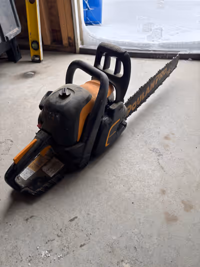 No longer doing tree removals. Prices: Poulan pr5020 50cc 20”bar - rebuilt last year and only used o...