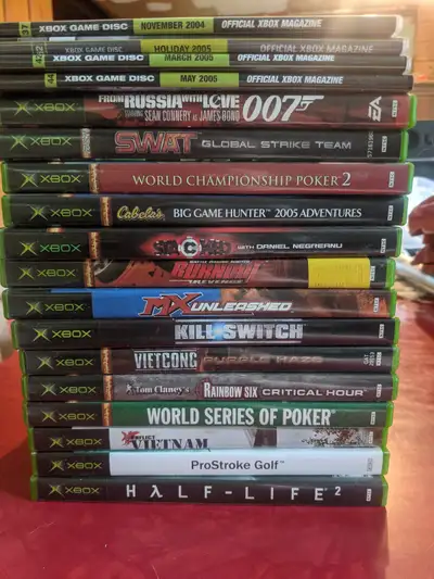 Burnout (no manual) - $14 MX Unleashed - $12 Kill.Switch - $10 Vietcong Purple Haze - $9 Rainbow Six...