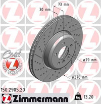 BMW FRONT DISC BRAKE ROTOR ZIMMERMANN-150290520