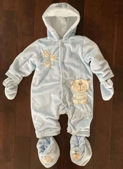 New Baby  Hooded Autumn/Winter Jumpsuit - 3/6M, View more