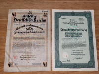 Antique Late 1930s WW2 3rd Reich  Municipal Bunds Each for $30