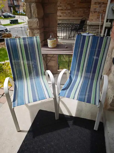 Pair of Outdoor Sling Chairs, View more