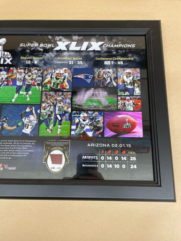 New England Patriots 15 Postseason Super Bowl Champions Framed in Arts & Collectibles in Regina - Image 3