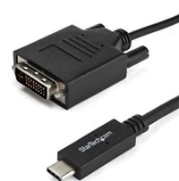 NEW-StarTech 5708121 USB-C to DVI Adapter Cable (CDP2DVIMM2MB)