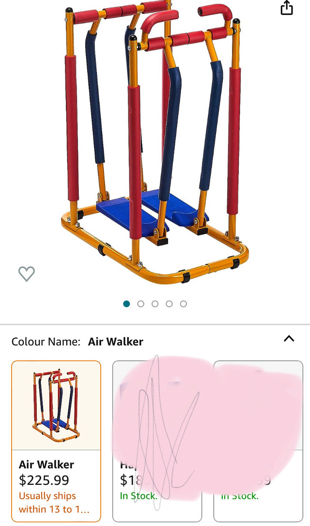 Kids air walker $190, ,kids bench $55 in Toys & Games in City of Toronto