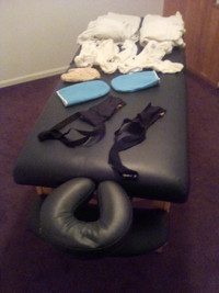 Massage Table with sheeting