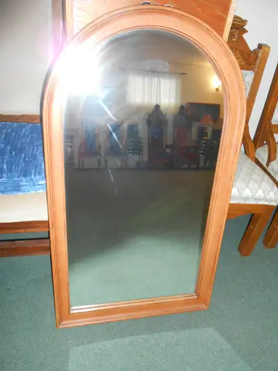 Wood framed mirror height41" width24" depth1.5", View more
