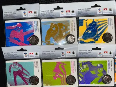 Vancouver 2010 Olympic Winter Game Coin Sport Cards, View more