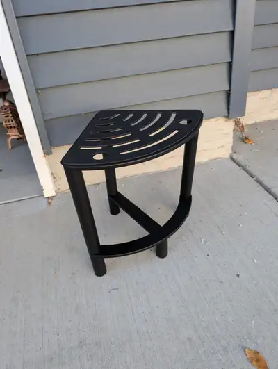 Small Metal Corner Shelf Stool - Excellent Condition, View more