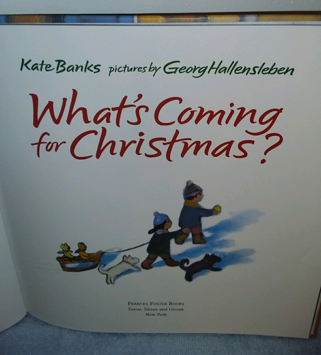 What's Coming for Christmas? By Kate Banks,Georg Hallensleben in Children & Young Adult in Truro - Image 2