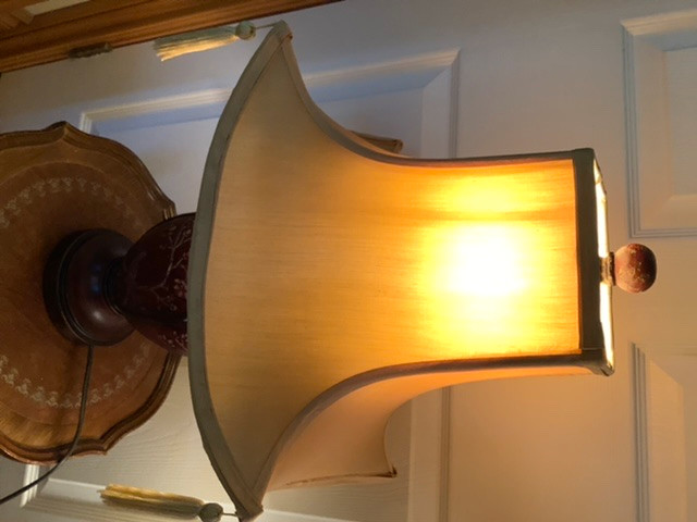 Traditional Chinese Themed Pagoda Table Lamp Rosewood Base in Indoor Lighting & Fans in Belleville