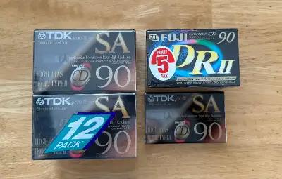 TDK SA 90 blank cassettes., View more
