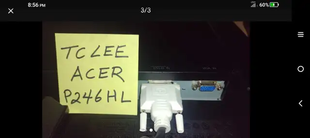 LCD $30 Acer 24 Inch P246HL 1920 x 1080 USED in Monitors in City of Toronto - Image 4