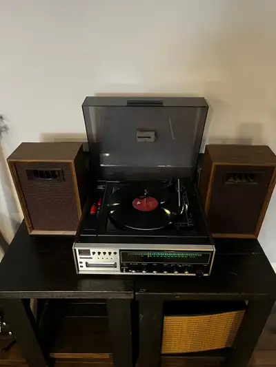 Vintage Panasonic Turntable with 2 sets of speakers, View more