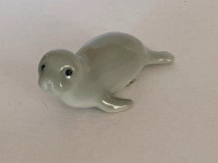 Vintage OTAGIRI Glazed Ceramic Porcelain BABY SEAL Figurines - M