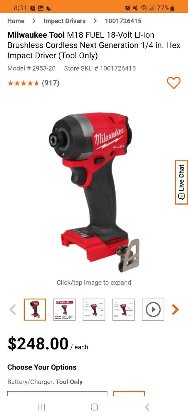 Milwaukee Tool M18 FUEL - Impact Driver in Power Tools in Markham / York Region - Image 7