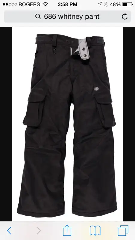 686 SMARTY girls Whitney cargo youth snowboard pant- size S(8) in Kids & Youth in Markham / York Region - Image 4