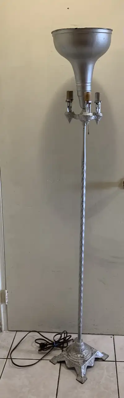 Antique Floor Lamp w/3 lamp sockets, View more