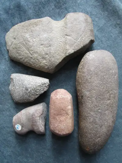 Native American Stone tool Artifacts : Hand Axes, Pestles ect, View more