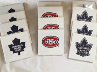 TML (Toronto Maple Leafs) & Habs  (Canadiens) Ceramic Coasters