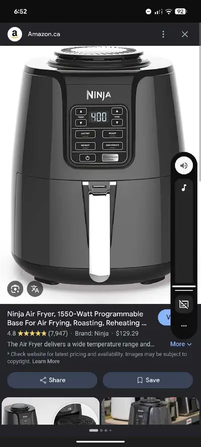 ninja air fryer, View more